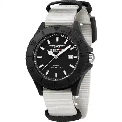 Sector Save The Ocean Black Sunray Dial Quartz R3251539003 Men's Watch