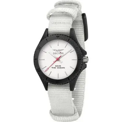 Sector Save The Ocean White Dial Recycle Pet Strap Quartz R3251539503 Women's Watch