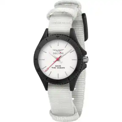 Sector Save The Ocean White Dial Recycle Pet Strap Quartz R3251539503 Women's Watch