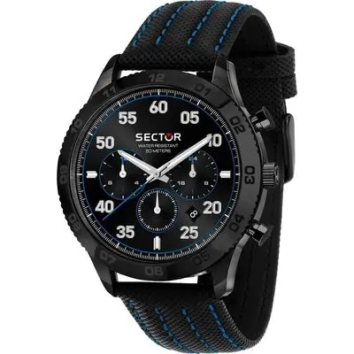 Sector 270 Multifunction Leather Strap Black Dial Quartz R3251578013 Men's Watch