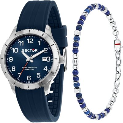 Sector 270 Silicone Strap Blue Dial Quartz R3251578018 Men's Watch With Extra Bracelet
