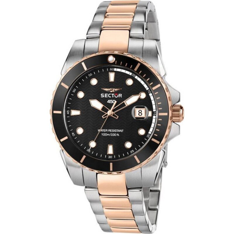 R3253276002 Sector 450 Black Matt Dial Two Tone Stainless Steel Quartz R3253276002 100M Men's Watch