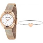 Sector 955 White Matt Dial Rose Gold Tone Stainless Steel Quartz R3253518515 Women's Watch