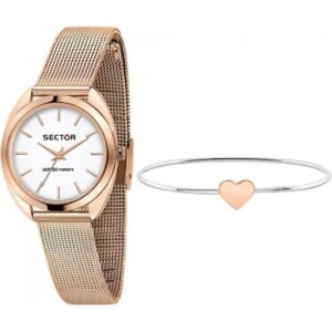 Sector 955 White Matt Dial Rose Gold Tone Stainless Steel Quartz R3253518515 Women's Watch