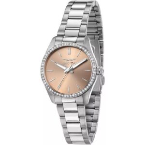 Sector 270 Just Time Crystal Accents Stainless Steel Rose Gold Dial Quartz R3253578506 Women's Watch