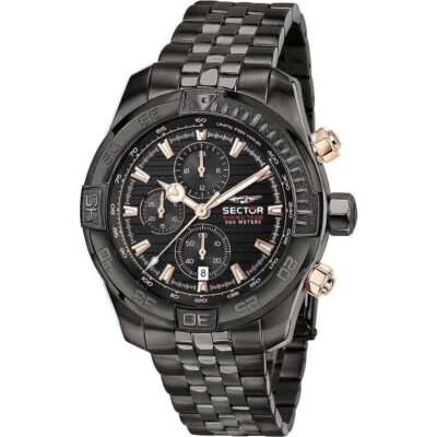 Sector Diving Team Chronograph Black Dial Quartz Diver's R3273635003 300M Men's Watch