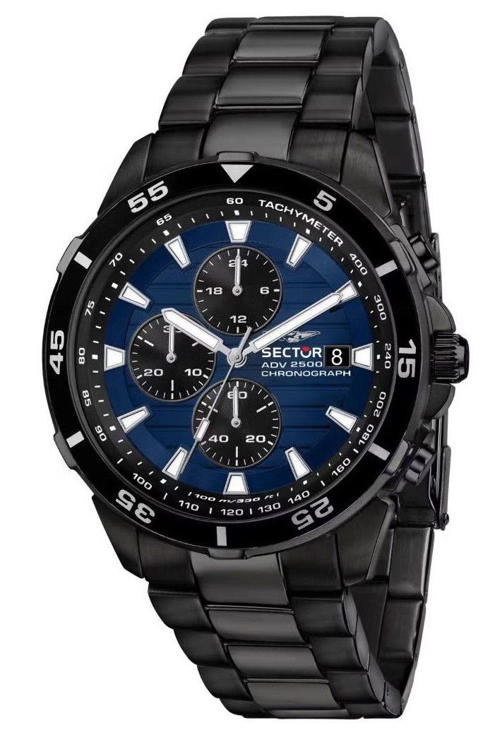 Sector ADV2500 Chronograph Stainless Steel Blue Dial Quartz R3273643001 100M Men's Watch Sector ADV2500 Chronograph Stainless Steel Blue Dial Quartz R3273643001 100M Men's Watch