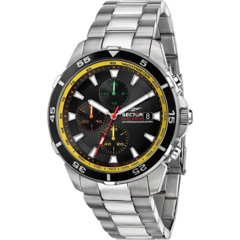 Sector ADV2500 Chronograph Black Dial Stainless Steel Quartz R3273643006 100M Men's Watch Sector ADV2500 Chronograph Black Dial Stainless Steel Quartz R3273643006 100M Men's Watch