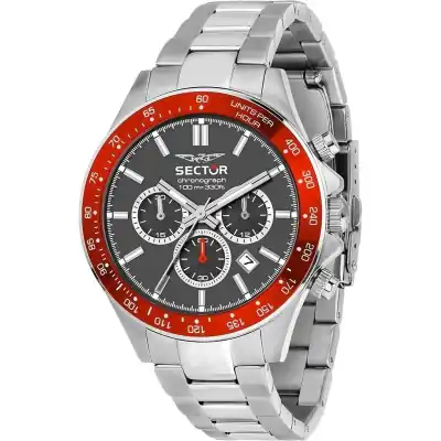 Sector 230 Chronograph Stainless Steel Grey Dial Quartz R3273661036 100M Men's Watch