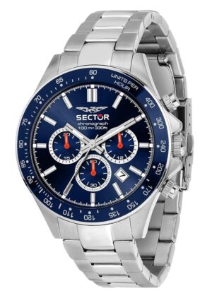 Sector 230 Chronograph Stainless Steel Blue Sunray Dial Quartz R3273661037 100M Men's Watch