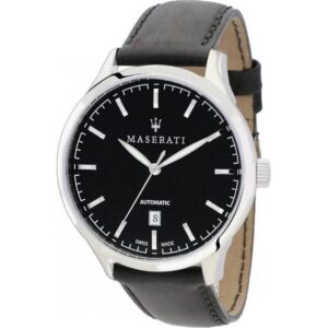 Maserati Attrazione Black Sunray Dial Automatic R8821126001 Men's Watch