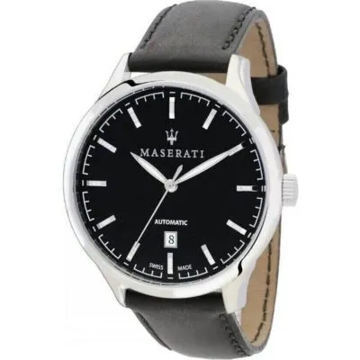 Maserati Attrazione Black Sunray Dial Automatic R8821126001 Men's Watch