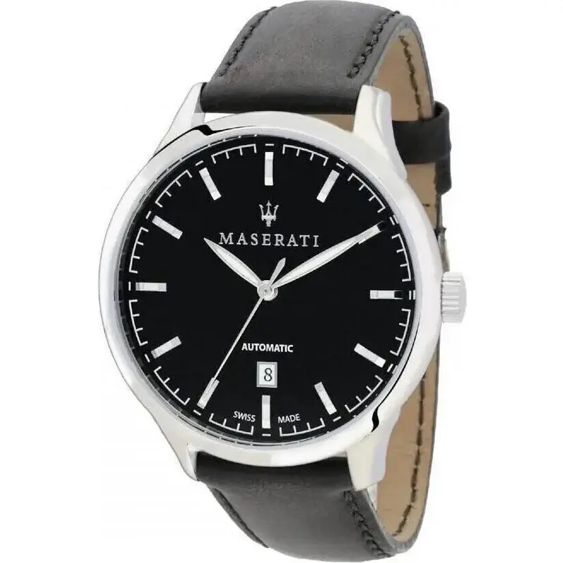 Maserati Attrazione Black Sunray Dial Automatic R8821126001 Men's Watch