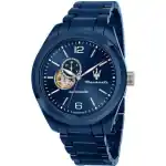 Maserati Traguardo Ceramic Open Heart Blue Dial Automatic Diver's R8823150002 200M Men's Watch