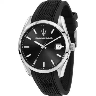 Maserati Attrazione Rubber Strap Black Dial Quartz R8851151004 Men's Watch