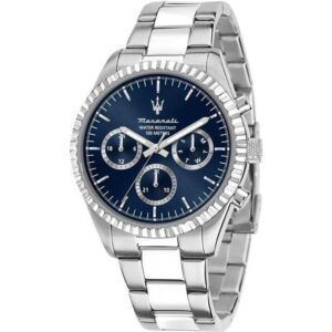 Maserati Competizione Men's Stainless Steel Blue Dial Multifunction Quartz Watch R8853100022 100M