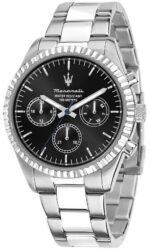 Maserati Competizione Stainless Steel Black Multifunction Dial Quartz R8853100023 100M Men’s Watch - R8853100023