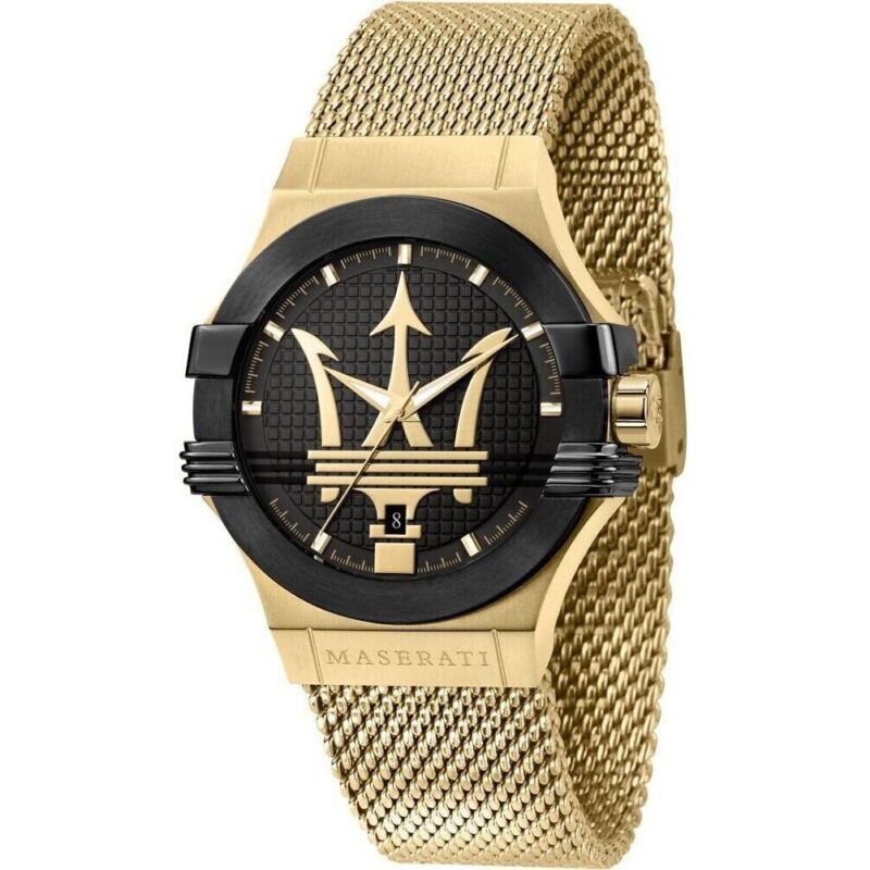 Maserati Potenza Gold Tone Stainless Steel Black Dial Quartz R8853108006 100M Men's Watch Maserati Potenza Gold Tone Stainless Steel Black Dial Quartz R8853108006 100M Men's Watch