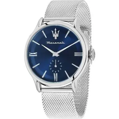 Maserati Epoca Stainless Steel Mesh Blue Dial Quartz R8853118017 100M Men's Watch