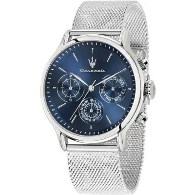 Maserati Epoca Stainless Steel Blue Dial Quartz R8853118019 100M Men's Watch
