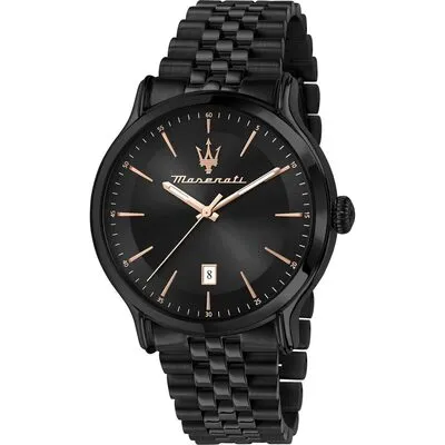 Maserati Epoca Limited Edition Stainless Steel Black Dial Quartz R8853118022 100M Men's Watch
