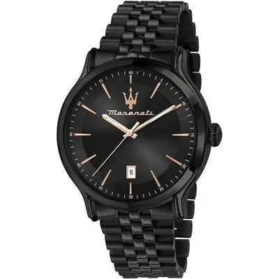 Maserati Epoca Limited Edition Stainless Steel Black Dial Quartz R8853118022 100M Men's Watch