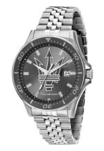 Maserati Sfida Stainless Steel Grey Sunray Dial Quartz R8853140010 100M Men's Watch