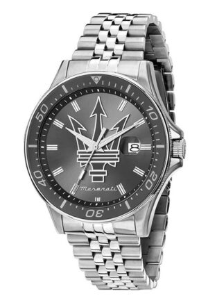 Maserati Sfida Stainless Steel Grey Sunray Dial Quartz R8853140010 100M Men's Watch