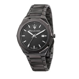 Maserati Stile Black Dial Stainless Steel Quartz R8853142001 100M Men's Watch