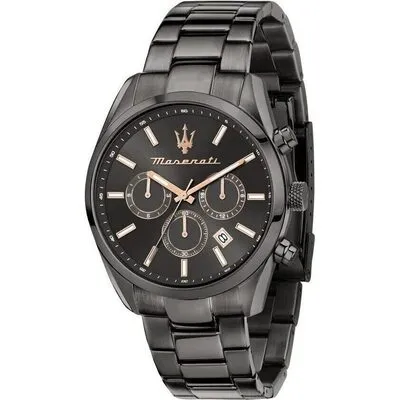 Maserati Attrazione Chronograph Stainless Steel Black Dial Quartz R8853151001 Men's Watch
