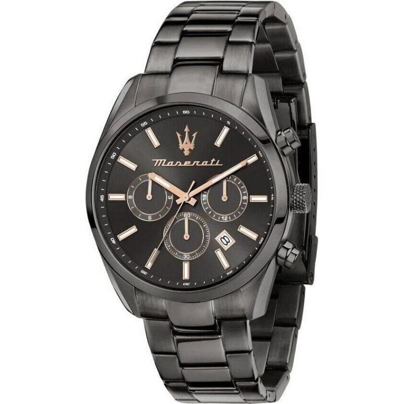 Maserati Attrazione Chronograph Stainless Steel Black Dial Quartz R8853151001 Men's Watch Maserati Attrazione Chronograph Stainless Steel Black Dial Quartz R8853151001 Men's Watch