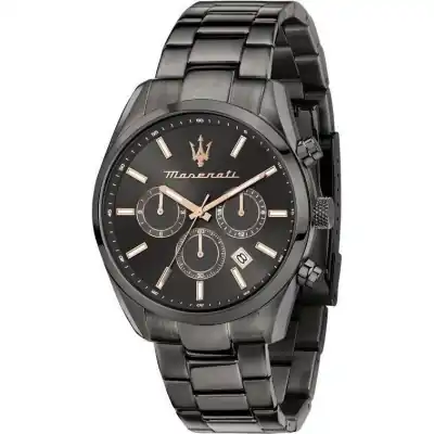 Maserati Attrazione Chronograph Stainless Steel Black Dial Quartz R8853151001 Men's Watch