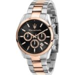 Maserati Successo Two Tone Stainless Steel White Dial Solar R8853151002 Men's Watch