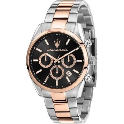 Maserati Successo Two Tone Stainless Steel White Dial Solar R8853151002 Men's Watch
