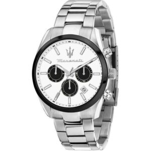 Maserati Attrazione Chronograph Stainless Steel White Dial Quartz R8853151004 Men's Watch