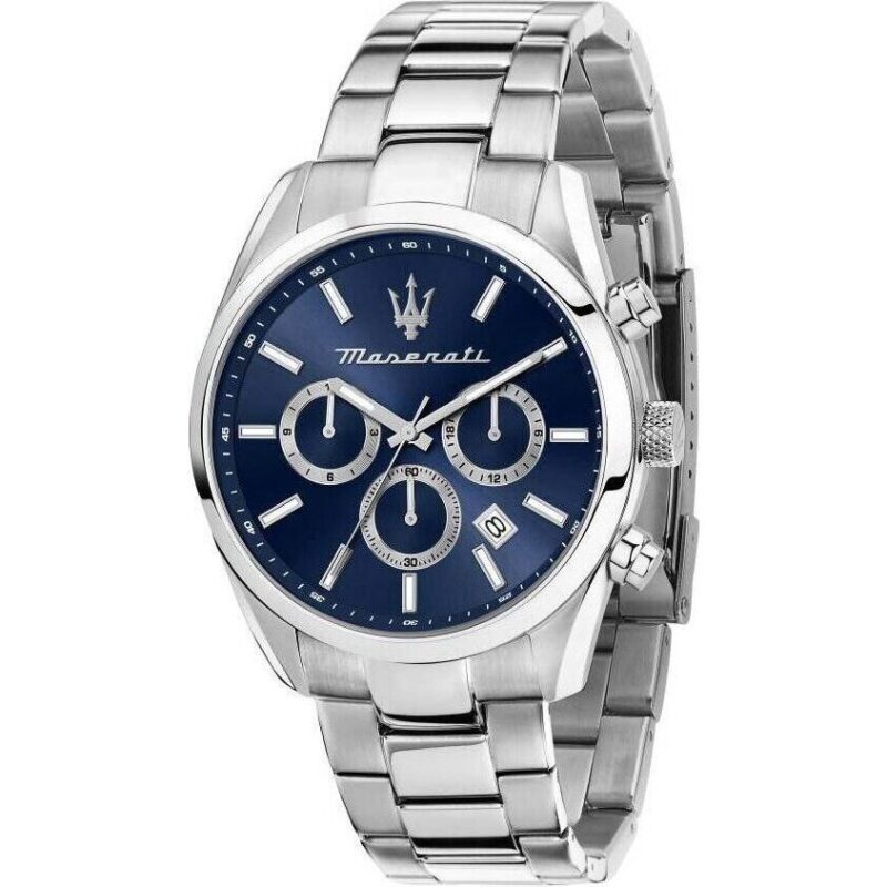 Maserati Attrazione Chronograph Stainless Steel Blue Dial Quartz R8853151005 Men's Watch Maserati Attrazione Chronograph Stainless Steel Blue Dial Quartz R8853151005 Men's Watch