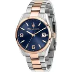 Maserati Attrazione Two Tone Stainless Steel Blue Dial Quartz R8853151006 Men's Watch