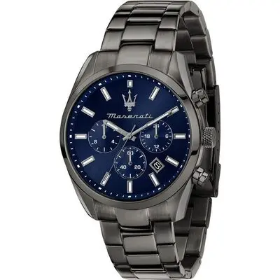 Maserati Attrazione Chronograph Stainless Steel Blue Dial Quartz R8853151012 Men's Watch