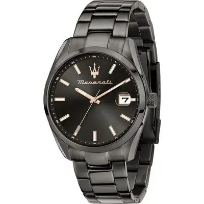 Maserati Attrazione Stainless Steel Black Dial Quartz R8853151015 Men's Watch