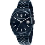 Maserati Attrazione Stainless Steel Blue Sunray  Dial Quartz R8853151016 Men's Watch
