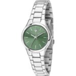 Maserati Attrazione Stainless Steel Green Sunray Dial Quartz R8853151508 Women's Watch