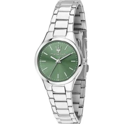 Maserati Attrazione Stainless Steel Green Sunray Dial Quartz R8853151508 Women's Watch