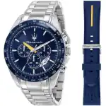 Maserati Modena Edition Chronograph Stainless Steel Blue Dial Quartz R8871612039 100M Men's Watch Gift Set