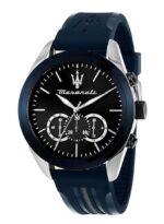 Maserati Traguardo Chronograph Rubber Strap Black Sunray Dial Quartz R8871612046 100M Men's Watch