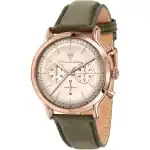 Maserati Epoca Chronograph Leather Strap Beige Dial Quartz R8871633007 100M Men's Watch