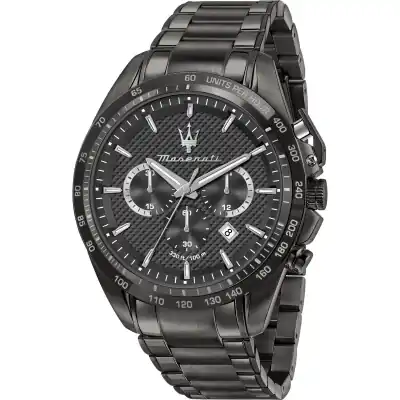 Maserati Traguardo Limited Edition Chronograph PVD-Coated Stainless Steel Black Quartz R8873612045 100M Men's Watch