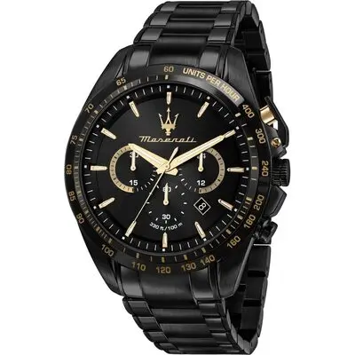 Maserati Traguardo Limited Edition Chronograph Stainless Steel Black Dial Quartz R8873612051 100M Men's Watch