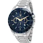 Maserati Traguardo Limited Edition Chronograph Stainless Steel Blue Dial Quartz R8873612052 100M Men's Watch