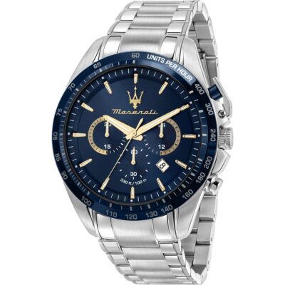 Maserati Traguardo Limited Edition Chronograph Stainless Steel Blue Dial Quartz R8873612052 100M Men's Watch