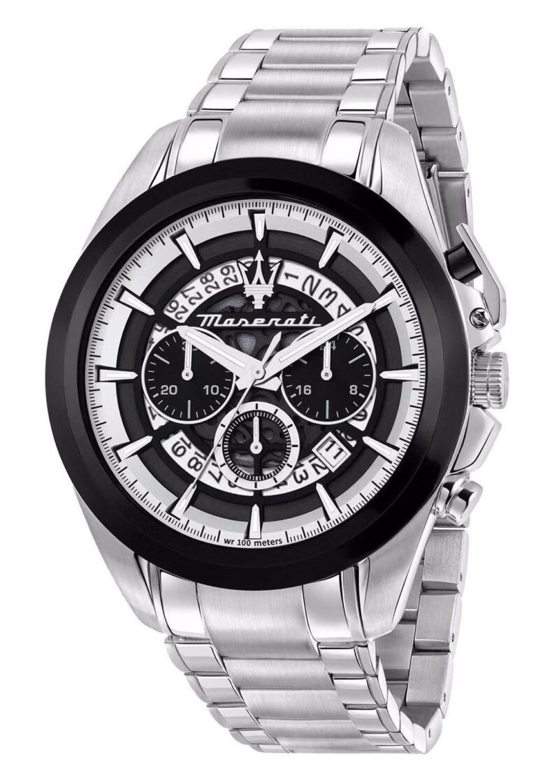 Maserati Traguardo Chronograph Stainless Steel Multicolor Skeleton Dial Quartz R8873612059 100M Men's Watch